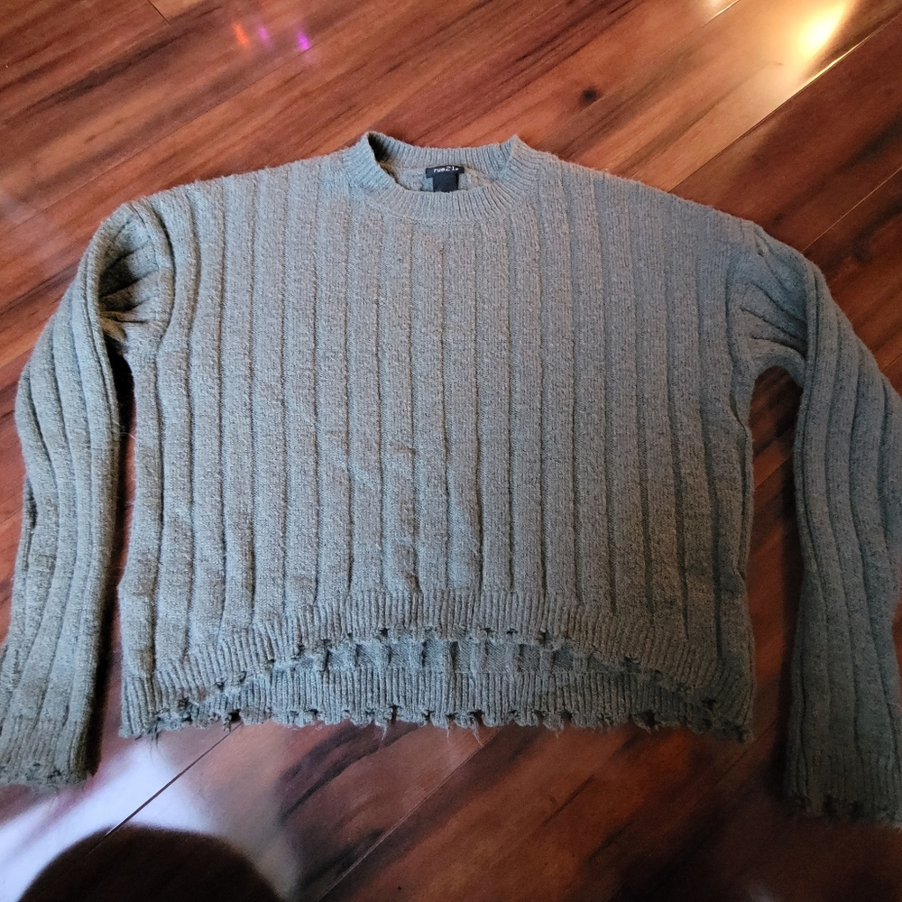 Rue21 Textured Olive Sweater